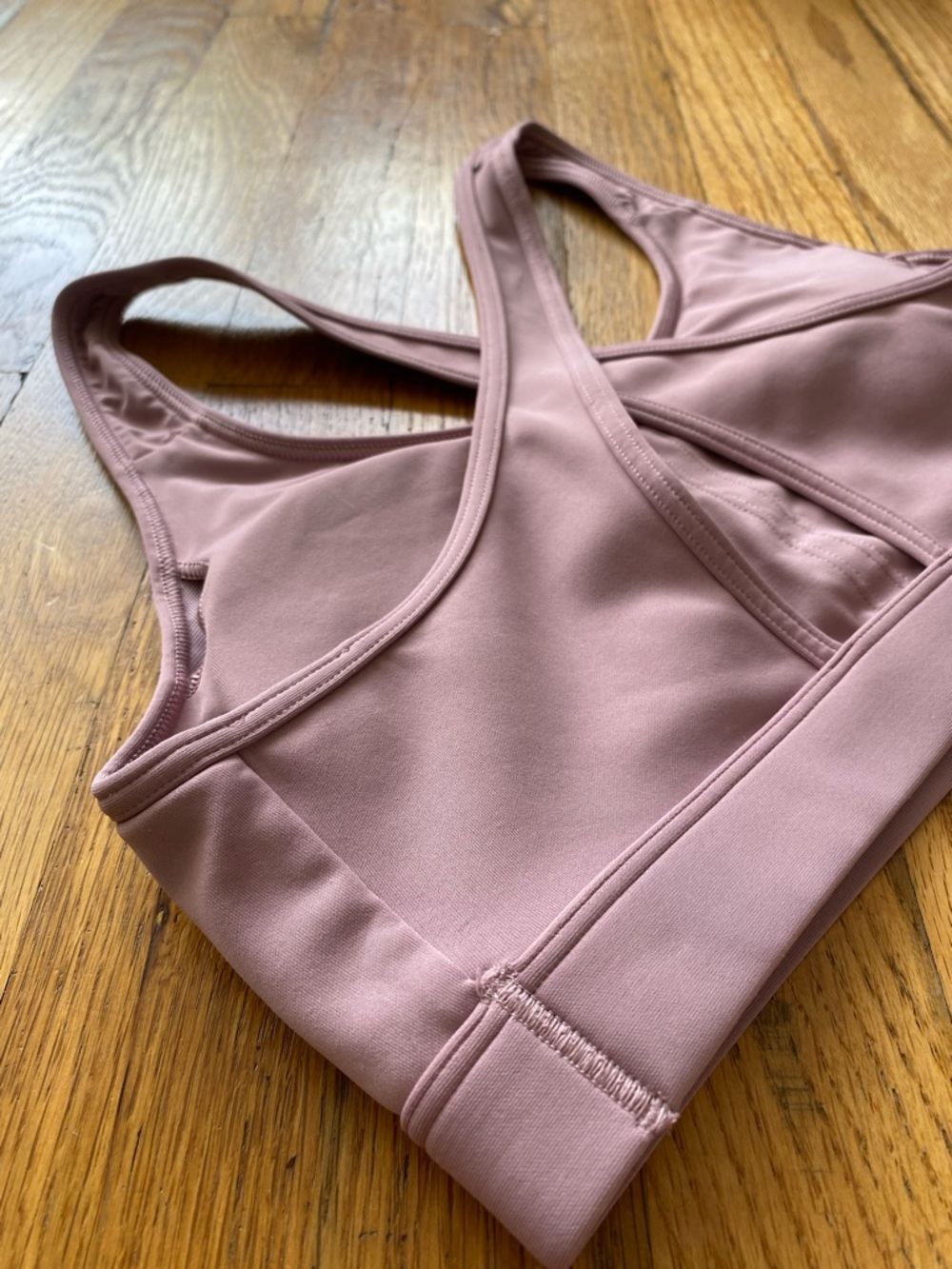 adidas Mauve Pink Crossback Sports Bra - Picture 4 of 5